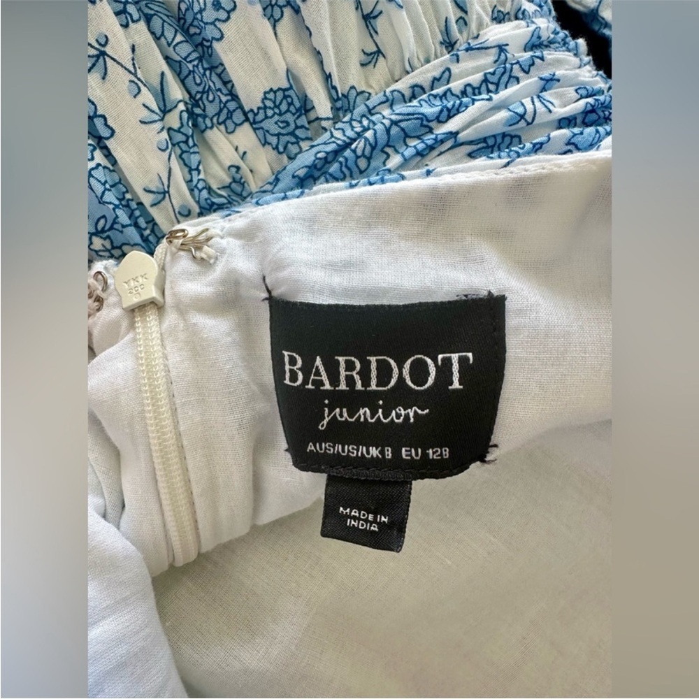Bardot Blue and White Ruffled Sundress - Picture 4 of 4
